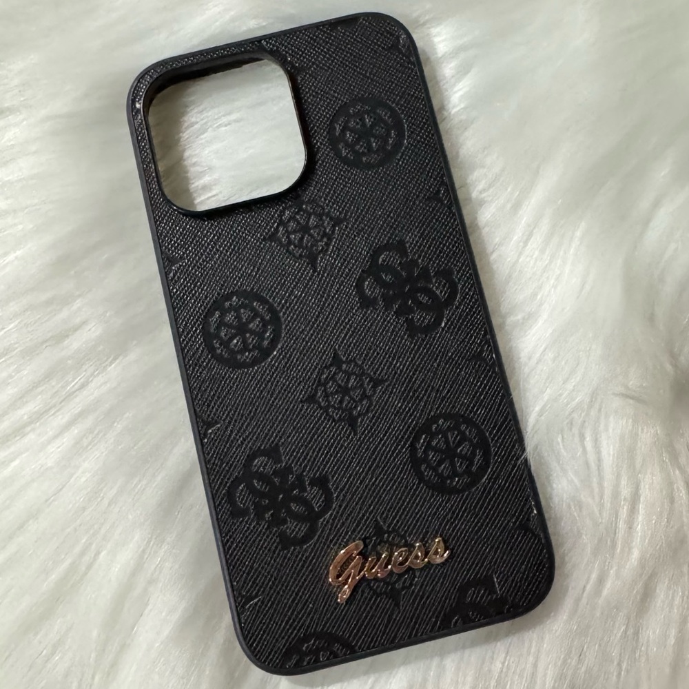 Guess Black Monogram iPhone 15 Pro Max Case